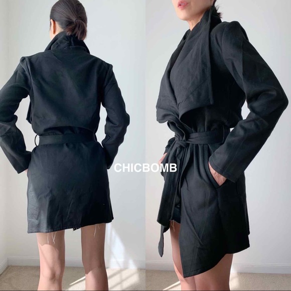 CHICBOMB Avenue Shawl Collar Coat - Picture 6 of 8